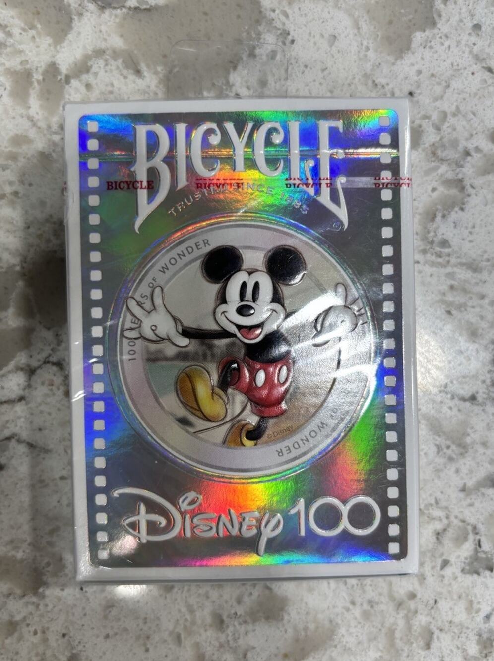 SEALED! Bicycle- LTD Edition 100 Year Anniversary Disney! Holographic Foil!